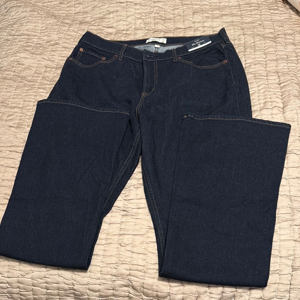 Abercrombie & Fitch Navy Boot Cut Jeans